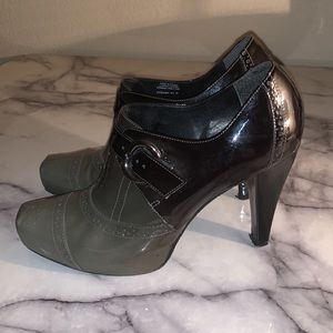 Antonio Melani patent leather square toe ombre platform shoes 4”heel